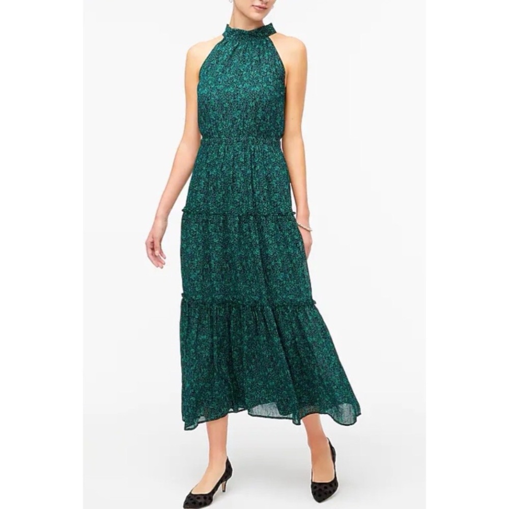 J. Crew | Tiered Maxi Dress Irish Clover Sz 2 NWT
